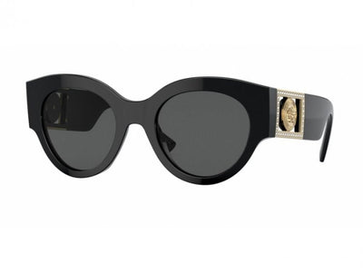 Womens Versace Sunglasses Ve4438b Black/ Dark Grey Sunnies