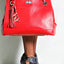 Womens Vky Original Leila Shoulder Classic Leather Bag Handbag - Red