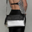 Womens Vky Original Lourve Clutch Classic Leather Bag Handbag- Black/Matt Silver