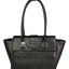 Womens Vky Original Victoria Trapeze Classic Leather Hand Bag Handbag - Black