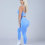 Womens Wrinkle© Sports Leggings Sky Blue