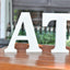 Wooden Letters Small 15cm White Alphabet Wedding Home Birthday - I