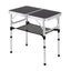 Weisshorn Folding Camping Table Adjustable Aluminium 60 x 40 cm Black
