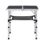 Weisshorn Folding Camping Table Adjustable Aluminium 60 x 40 cm Black