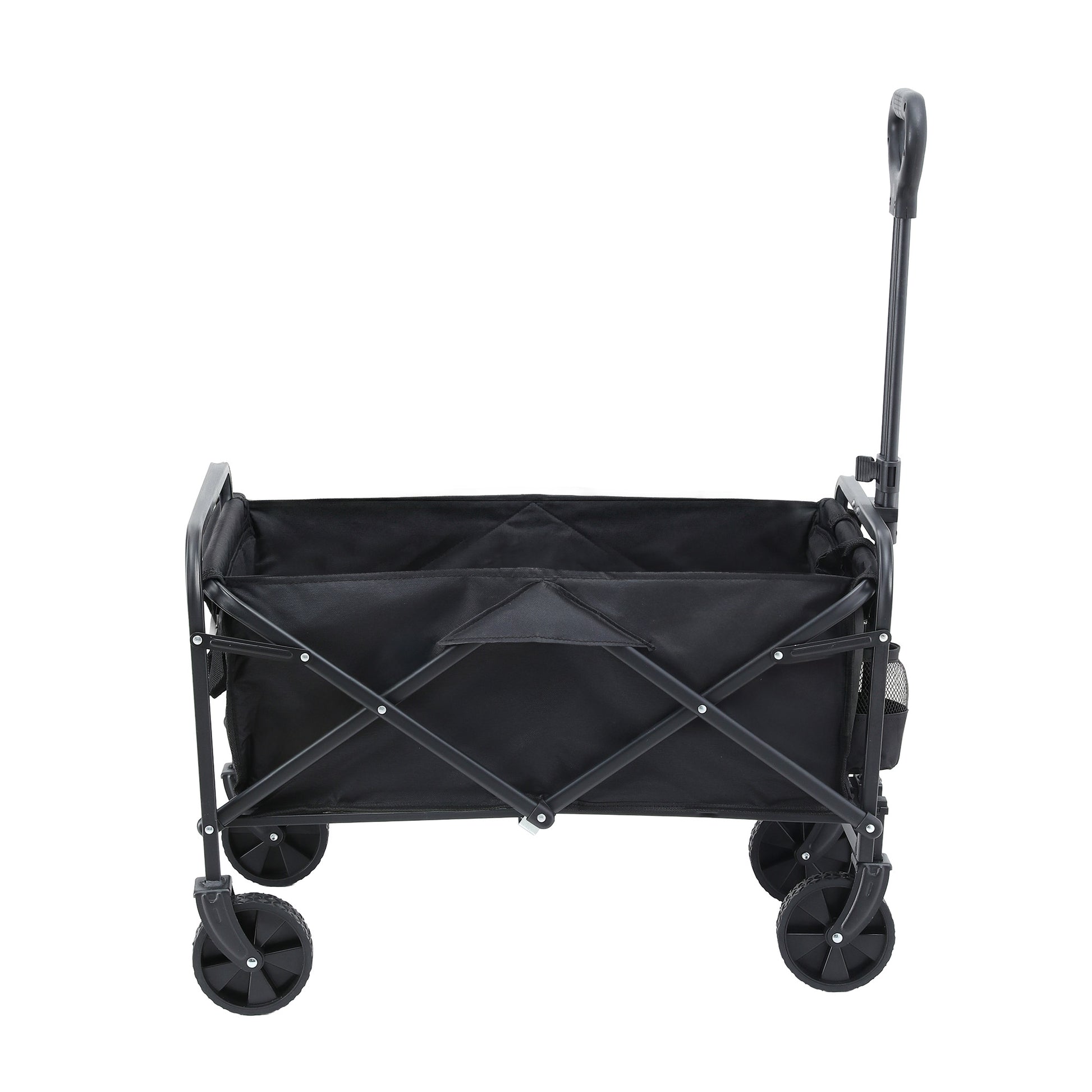 Gardeon Garden Cart Folding Trolley Camping Wagon Barrow Outdoor Beach Black