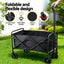 Gardeon Garden Cart Folding Trolley Camping Wagon Barrow Outdoor Beach Black