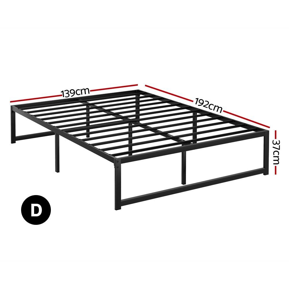 RoomSense Double 30cm Latex Hybrid Mattress Bundle with Metal Bed Frame