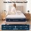 RoomSense Queen Mattress , 30cm Medium Firm Hybrid Mattress with Latex Lumbar Support for Back Pain Relief , Pocket Spring Mattress Queen Size in a Box