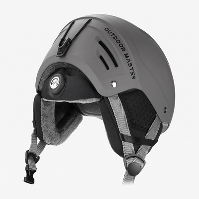 OutdoorMaster Kelvin II Ski Helmet - Snow Sport Helmet Snowboard Helmet for Men Women & Youth Grey M