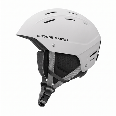OutdoorMaster Kelvin II Ski Helmet - Snow Sport Helmet Snowboard Helmet for Men Women & Youth White L