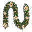 Jingle Jollys 2.7M Christmas Garland 8 Mode LEDs Timing 200 Tips Flowers Balls