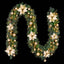 Jingle Jollys 2.7M Christmas Garland 8 Mode LEDs Timing 200 Tips Flowers Balls