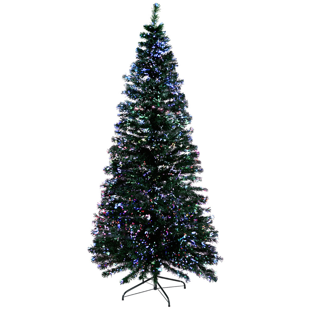 Jingle Jollys Christmas Tree 2.1M LED Xmas trees Optic Fibre Multi Colour