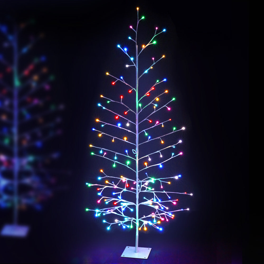 Jingle Jollys Christmas Tree 1.8M 176 LED Xmas Multicolour Lights Optic Fibre