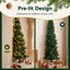 Jingle Jollys 1.8m Pre-Lit Christmas Tree Slim Pencil Xmas Tree Corner Tree