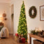 Jingle Jollys 1.8m Pre-Lit Christmas Tree Slim Pencil Xmas Tree Corner Tree