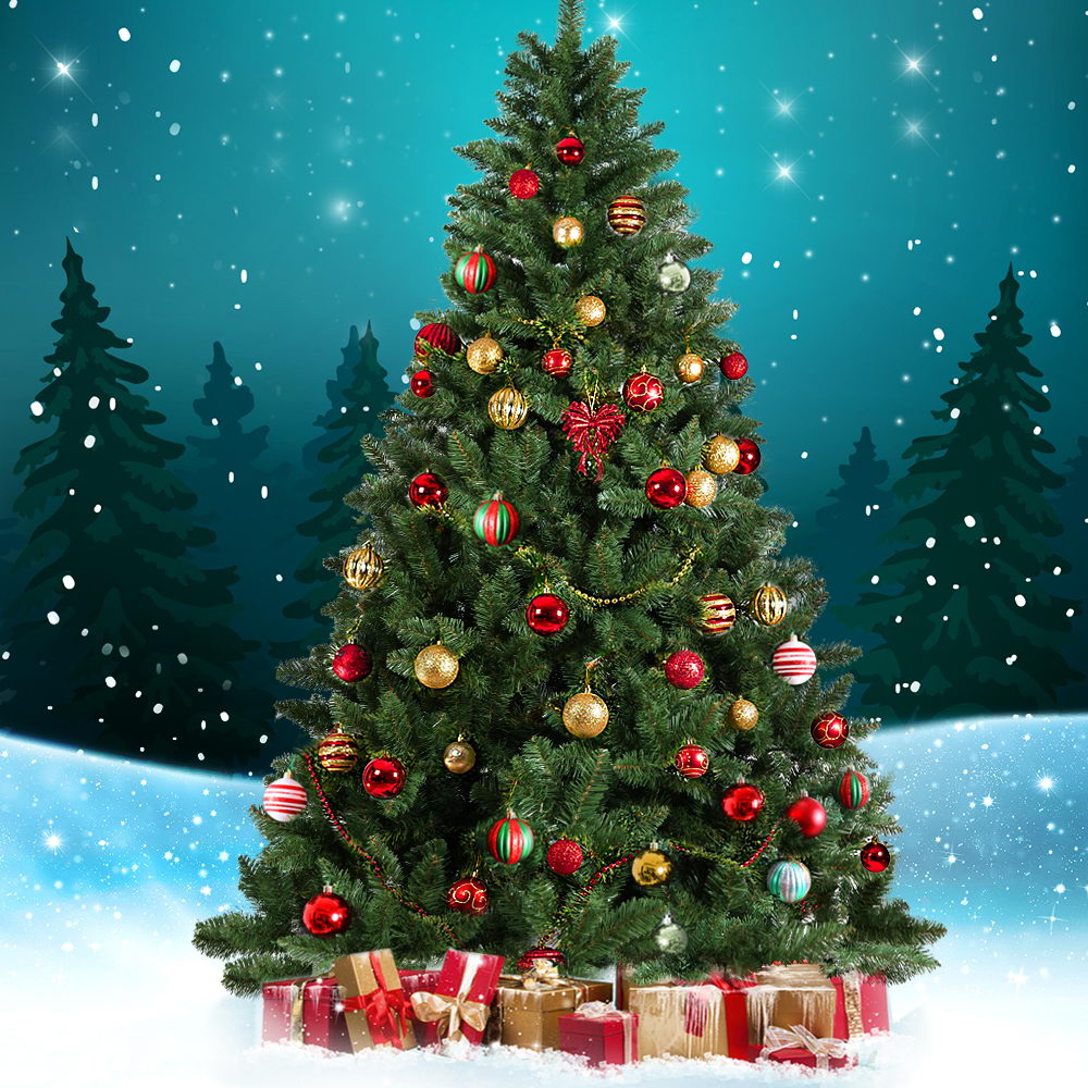 Jingle Jollys Christmas Tree 2.7M Xmas Trees Green Decorations 1600 Tips