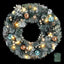 Jingle Jollys 60cm Christmas Wreath with LED Lights Snowy Garland Xmas Decor
