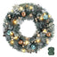 Jingle Jollys 60cm Christmas Wreath with LED Lights Snowy Garland Xmas Decor