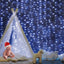 Jingle Jollys 6X3M Christmas Lights Curtain Light Cool White 600 LED