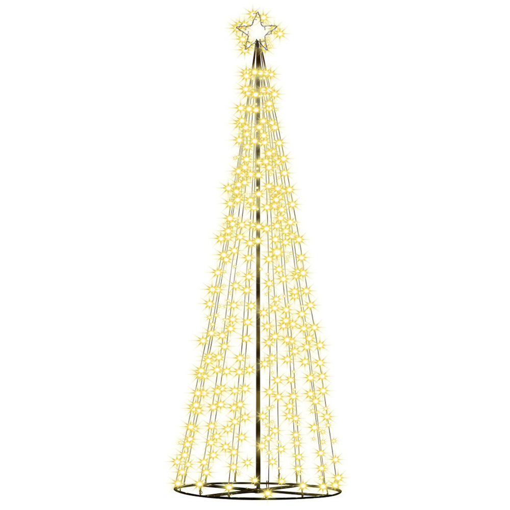 Jingle Jollys Solar Christmas Tree 3.6M LED Xmas Tree 8 Light Modes Warm White