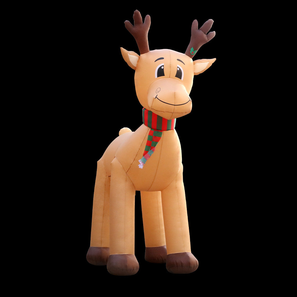 Jingle Jollys 5M Christmas Inflatable Reindeer Giant Deer Air-Power Light Inside