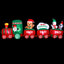 Jingle Jollys Christmas Inflatable Santa Train 3.6M Length LED Decorations Illuminated