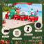 Jingle Jollys Christmas Inflatable Santa Train 3.6M Length LED Decorations Illuminated