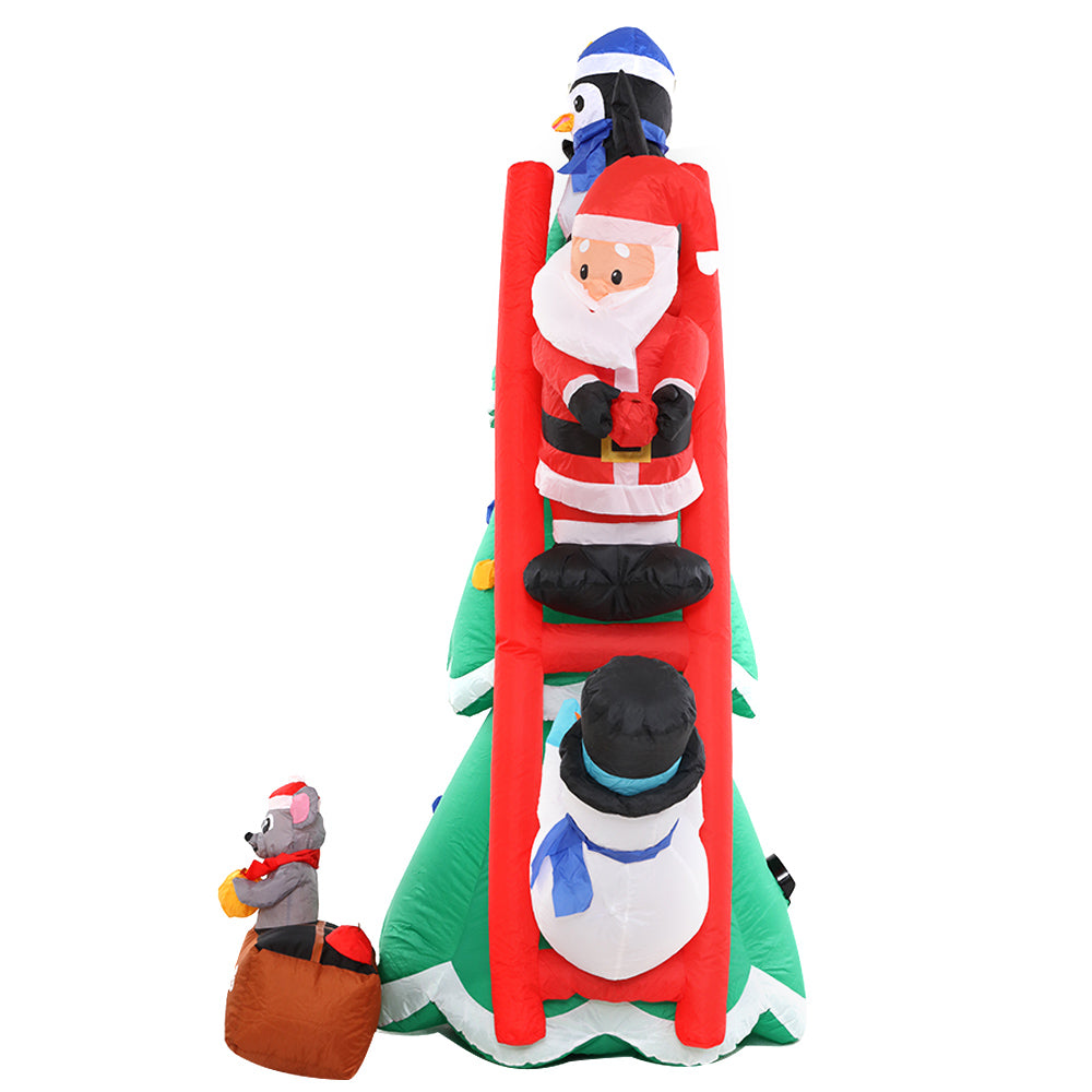 Jingle Jollys Inflatable Christmas Tree Santa 1.8M Decorations Outdoor LED Light