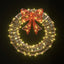 0.6M Christmas Lights 160 LED Motif Solar Wreath Xmas Decorations Jingle Jollys