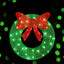 Jingle Jollys Christmas Lighted Wreath Solar Powered Indoor Outdoor Decoration