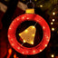 Jingle Jollys Christmas Lights 60cm Motif 30 LED Bell Wreath Xmas Decorations