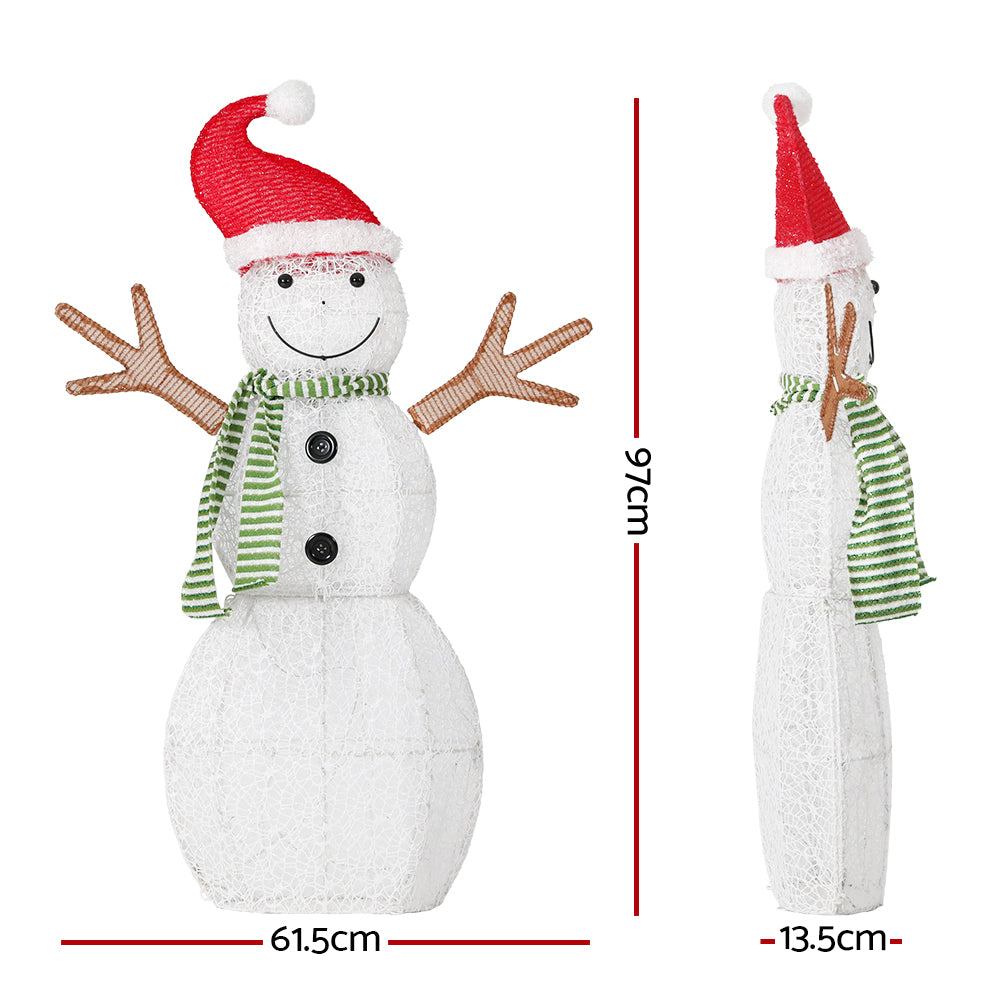 Jingle Jollys Christmas Lights LED Rope Light Snowman 97CM Motif 3D Decoration