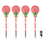 4 PCS Christmas Lights Path Ground Light Garden Decorations 68 LED Jingle Jollys