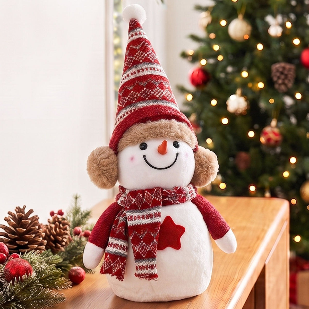 Jingle Jollys Christmas Snowman Handicraft Ornaments Party Decorations 35cm