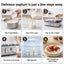 Devanti Yoghurt Maker Machine with 12x180ml Glass Cups Temp Control Grey