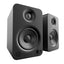 Kanto YU4 140W Powered Bookshelf Speakers with Bluetooth and Phono Preamp - Pair, Matte Black