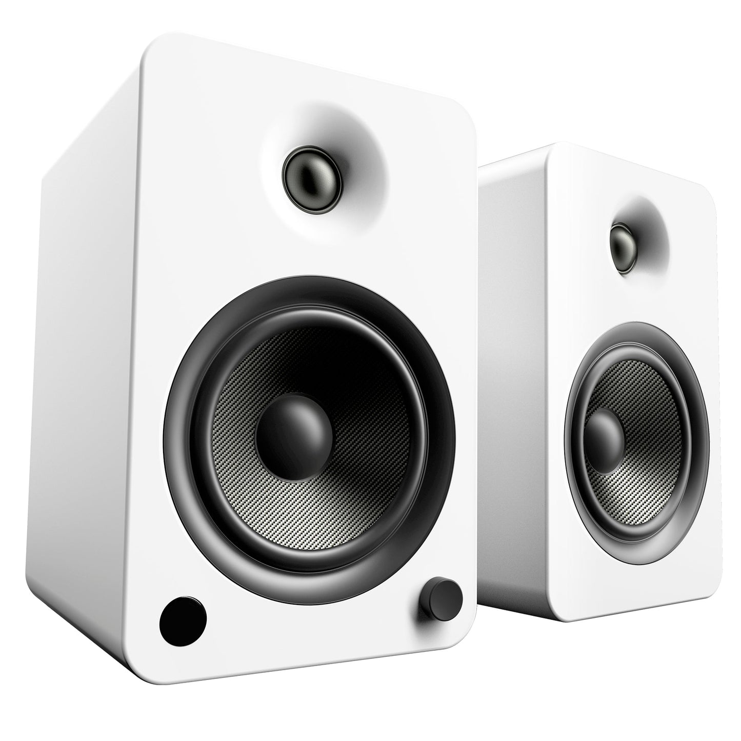 Kanto YU6 200W Powered Bookshelf Speakers with Bluetooth and Phono Preamp - Pair, Matte White