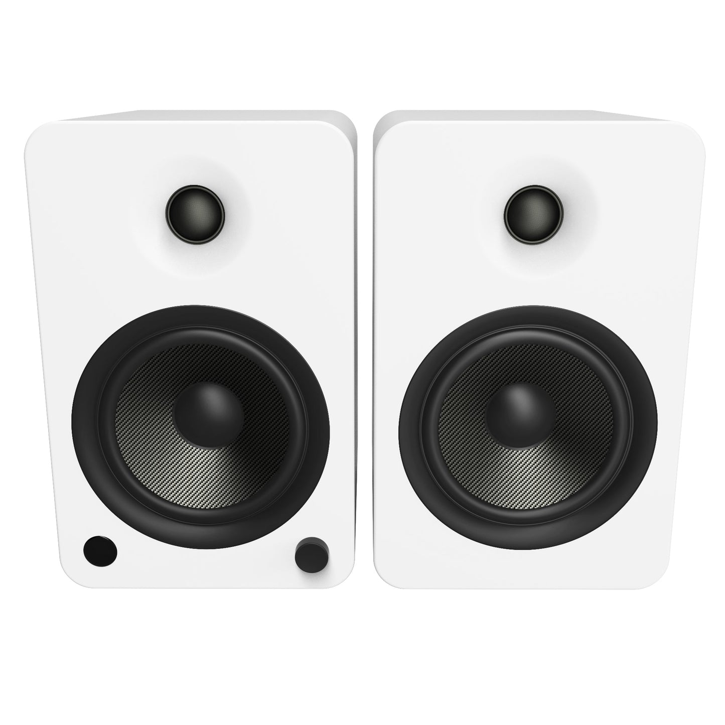 Kanto YU6 200W Powered Bookshelf Speakers with Bluetooth and Phono Preamp - Pair, Matte White