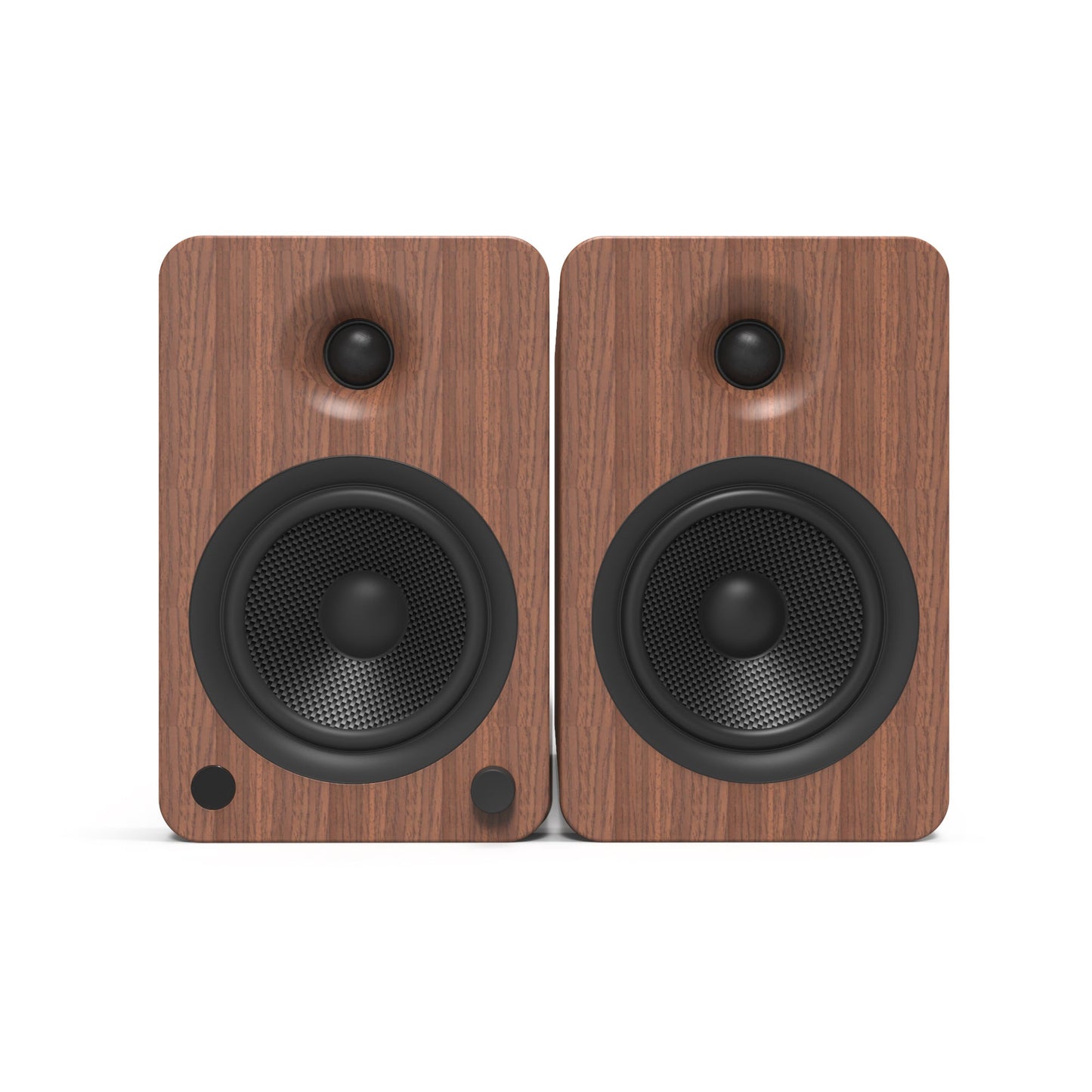 Kanto YU6 200W Powered Bookshelf Speakers with Bluetooth and Phono Preamp - Pair, Walnut