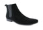 Zasel Andreas Black Suede Leather Slip On Dress Casual Work Shoes Mens Boots