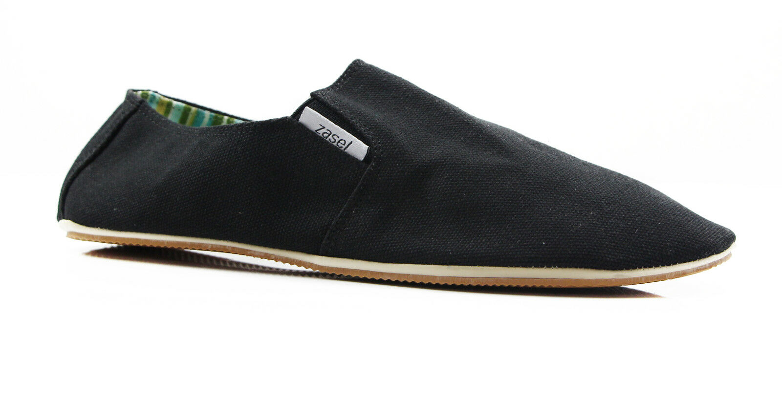 Zasel Mens Cotton Canvas Shoes - Black