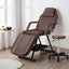 Zenses Beauty Bed with Stool, Brown, Adjustable Facial Massage Table, Tattoo Chair, Salon Services