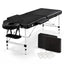 Zenses Massage Table 55cm Portable 2 Fold Aluminium Beauty Bed Black