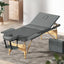 Zenses Massage Table Wooden Bed Portable 3 Fold Beauty Therapy Waxing 75CM Grey