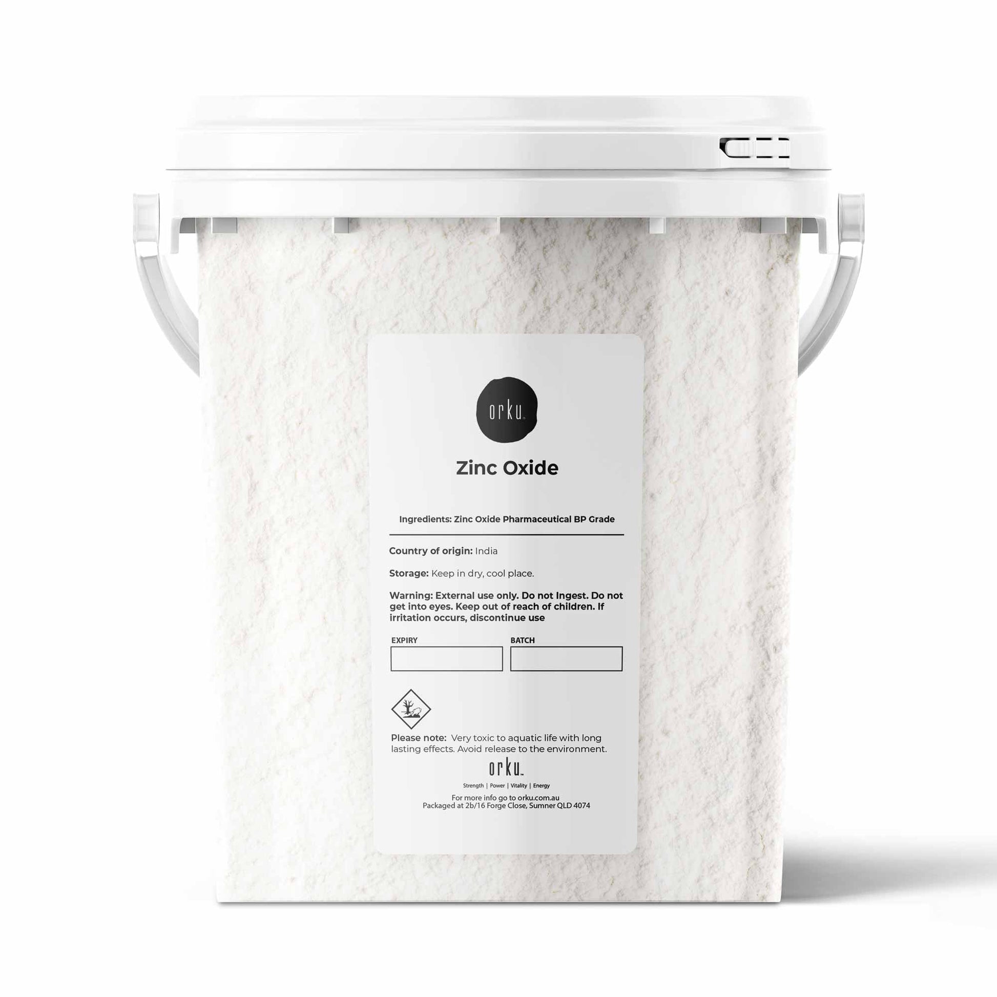 Zinc Oxide Powder BP Pharmaceutical Grade 99.9% Purity in Resealable Buckets