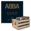 Crosley Record Storage Crate &  Abba Gold - Double Vinyl Album Bundle