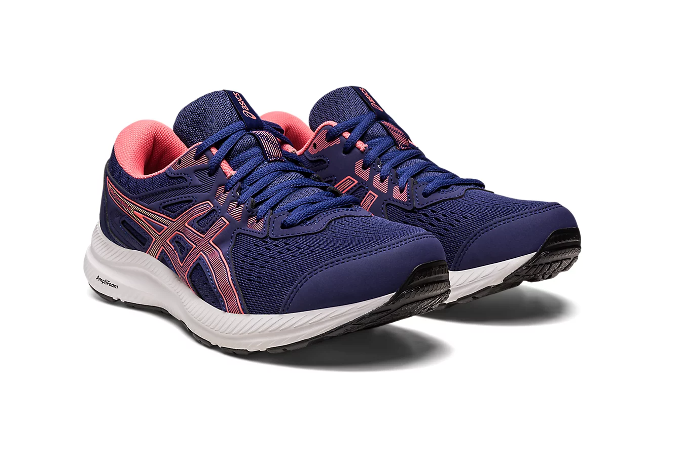 Womens Asics Gel-Contend 8 Indigo Blue/ Papaya Athletic Running Shoes