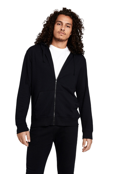 Bonds Mens Essential Hoodie Pullover Zip Up Jumper Black