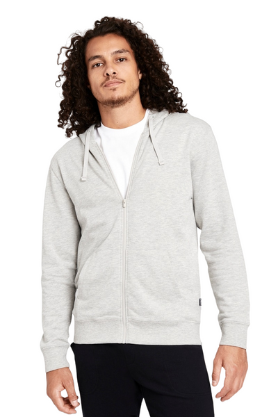 Bonds Mens Essential Hoodie Pullover Zip Up Jumper Grey Marle